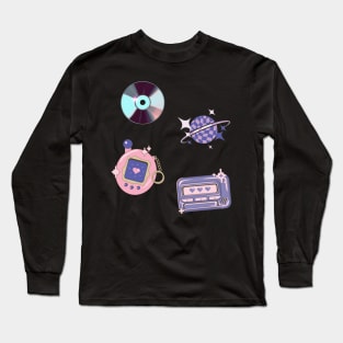 Y2k Digital Cyber Aesthetic Long Sleeve T-Shirt